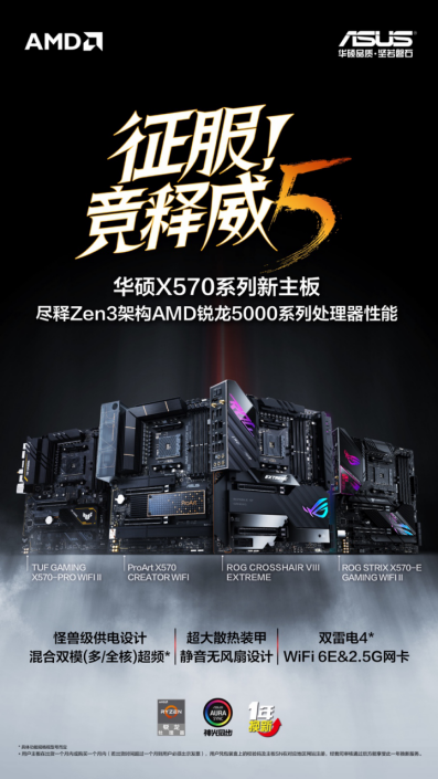 龙力加冕 华硕发布四款全新X570主板！